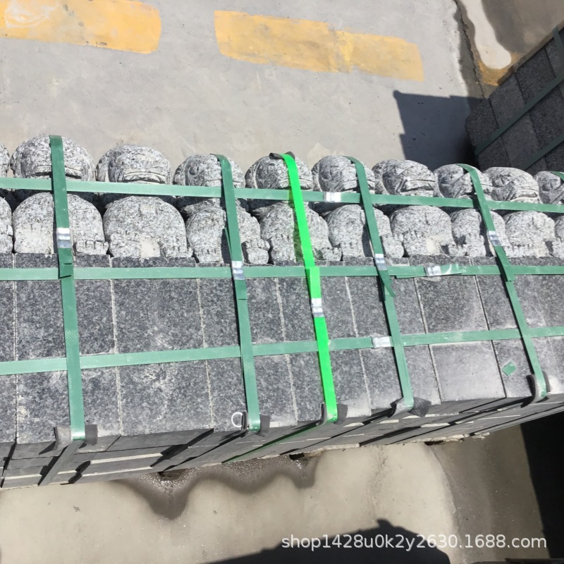 Sesame black paving stones, flamed slabs, marble curb stones, exterior wall stones, guardrail stones, stair treads, and walkway stones Specification drawing