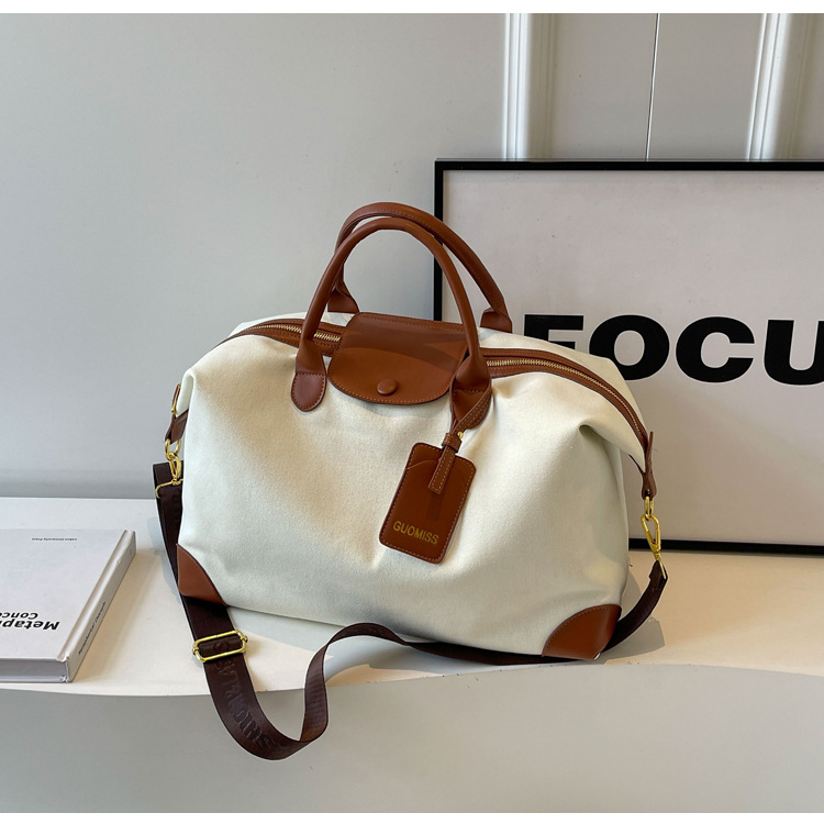 Travel bags for women, large-capacity fashionable travel luggage bags, short-distance lightweight hand-held maternity bags, storage fitness bags full figure