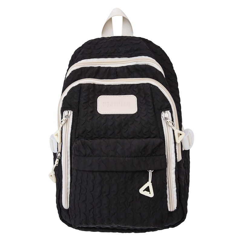 New cross-border schoolbag for girls, simple school style, large capacity backpack for junior high school, senior high school and primary school students, Korean version travel backpack Item Picture
