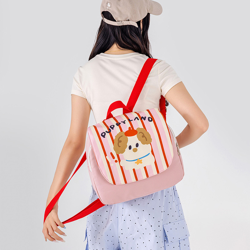 Cartoon schoolbag for girls, simple and versatile, schoolgirl style backpack, lightweight, forest-themed, Japanese-style Instagram Specification drawing