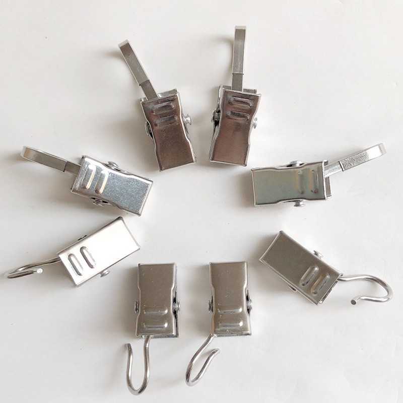 Wholesale 430 stainless steel curtain buckles, hook-type clips, hanging clips, bath curtain hooks, curtain accessories Application Scenario