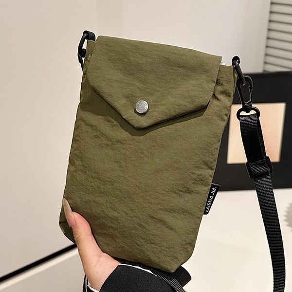 2025 Solid-color fashionable phone bag, lightweight and versatile coin purse, casual key bag for going out, macaron-colored crossbody bag full figure