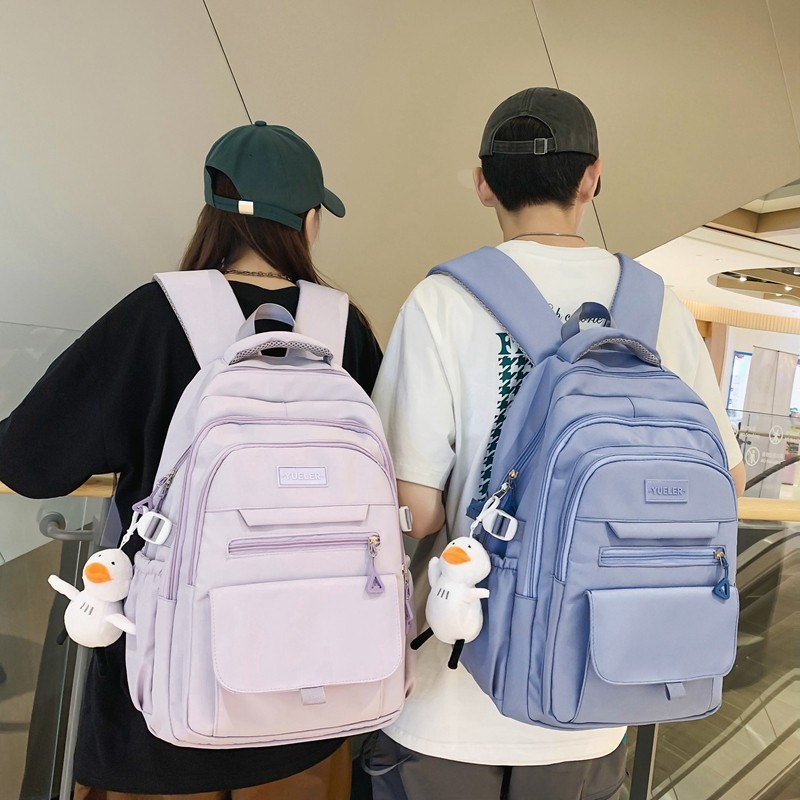 High-appearation-level, simple and casual couple travel backpack, large-capacity, multi-compartment backpack for junior and senior high school students, male details Picture