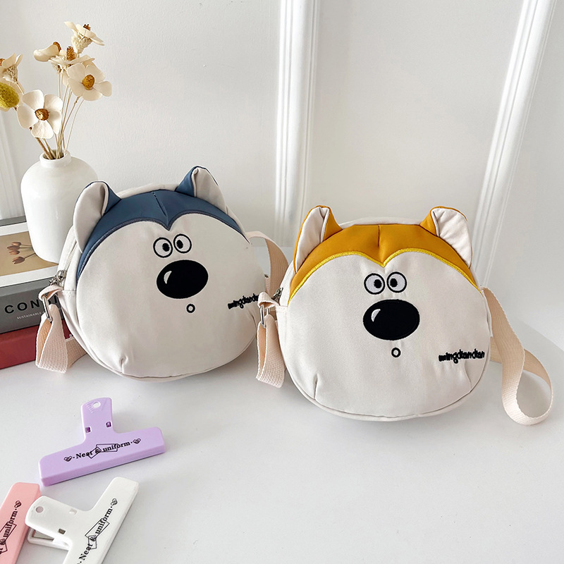 Colorful and cute puppy student mobile phone coin purse, little girl's personality, children's cute, single-shoulder crossbody women's bag details Picture