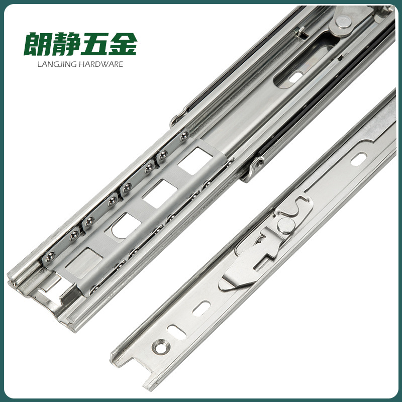 51 Broadband lock heavy-duty industrial shelf slide rail load-bearing track tatami drawer three-section guide rail steel ball slide Application Scenario