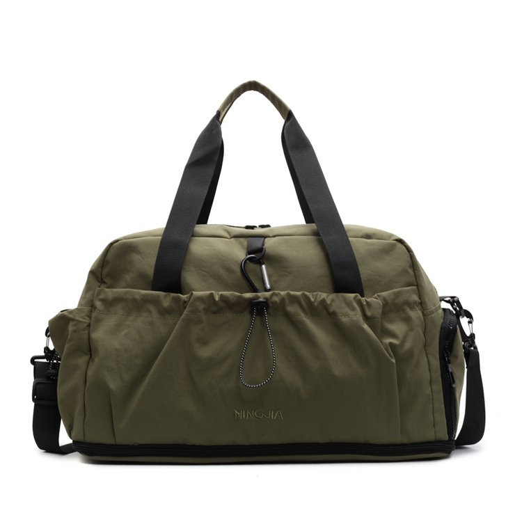 Expandable casual travel bag, simple and lightweight hand-held shoulder bag, dry and wet separated shoe compartment, sports and fitness bag Item Picture