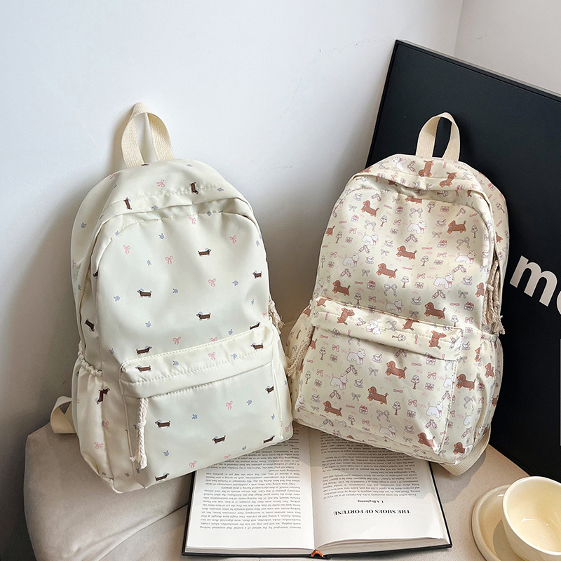 Schoolbag, campus style, popular cartoon, cute junior high school student, large-capacity backpack, fresh and cute student, high appearance level backpack full figure
