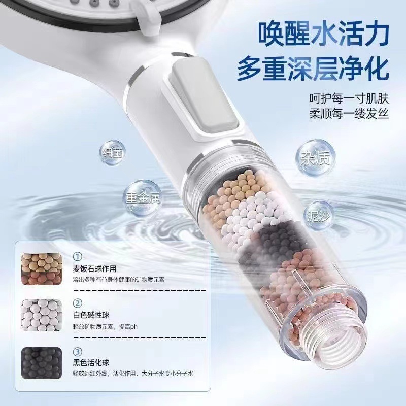 Cross-border 12CM filtering spray large panel showerhead, household shower head, bath heater, handheld showerhead Specification drawing