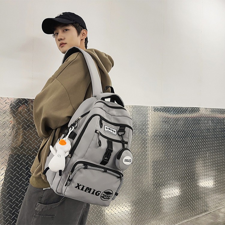 Fashionable, simple and elegant student backpack, gender-specific travel bag, multi-functional and multi-pocket student bag Specification drawing
