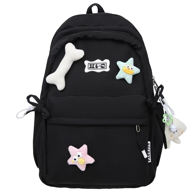 High appearance level girl schoolbag, cute, simple for junior and senior high school campus, large-capacity backpack, dopamine primary school student backpack Item Picture