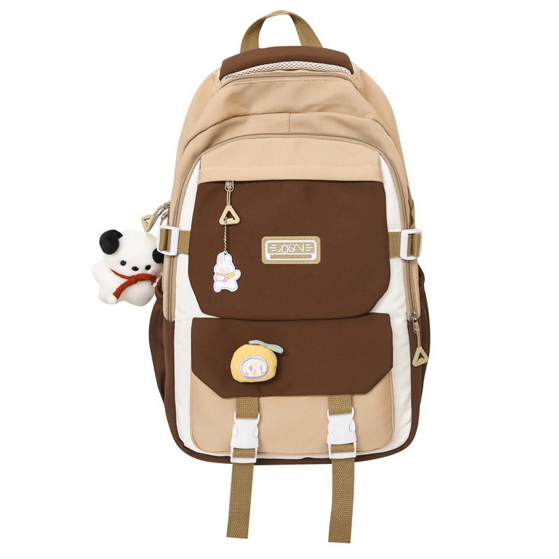 Cross-border schoolbag for girls, cute large-capacity backpack for junior high school students, lightweight backpack for female college students, and travel backpack for high school students Item Picture