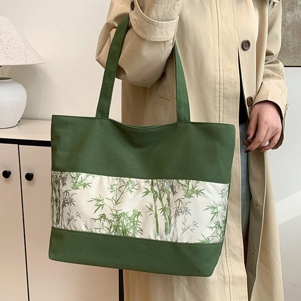 2025 New Chinese-style underarm bag with a national trend and artistic style, large-capacity single-shoulder bag with contrasting colors, and ancient-style bag for women full figure