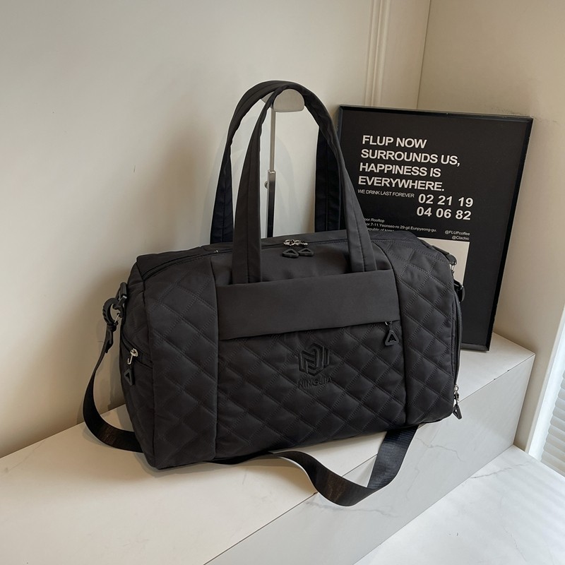 Wholesale of new cross-border short-distance travel bags, women's large-capacity yoga and fitness bags, lightweight cases with handles, and outdoor luggage bags Specification drawing