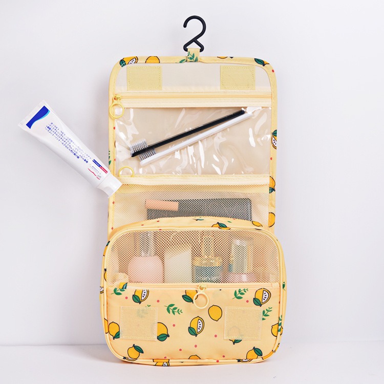 Dry-wet separation hook toiletry bag, portable travel storage bag, large capacity Oxford cloth toiletry bag for cross-border use Specification drawing