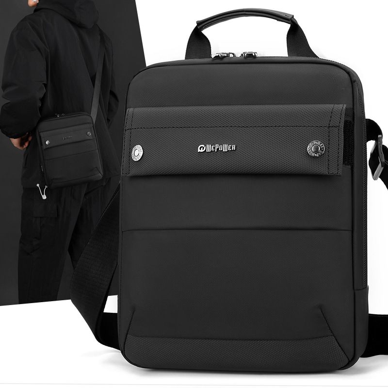 WEPOWER's new men's hand-held shoulder bag, large-capacity crossbody men's bag, business travel waterproof crossbody bag full figure