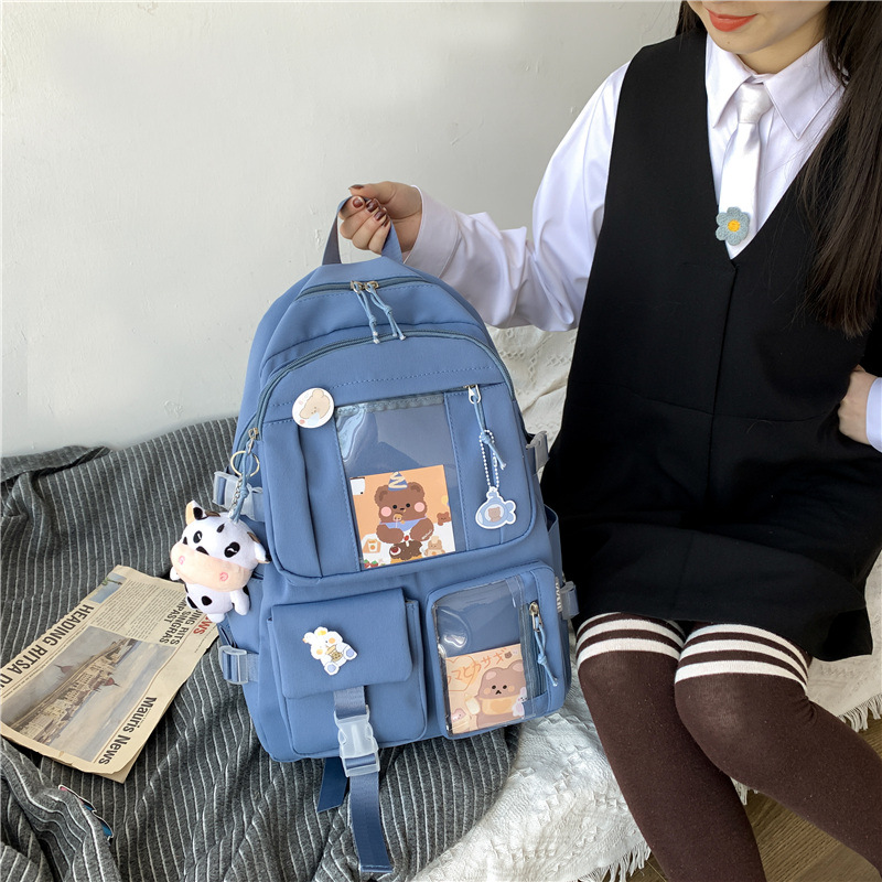 New Korean version fashionable backpacks for girls, trendy backpacks for students in grades three to six, and wholesale backpacks for junior high school students details Picture