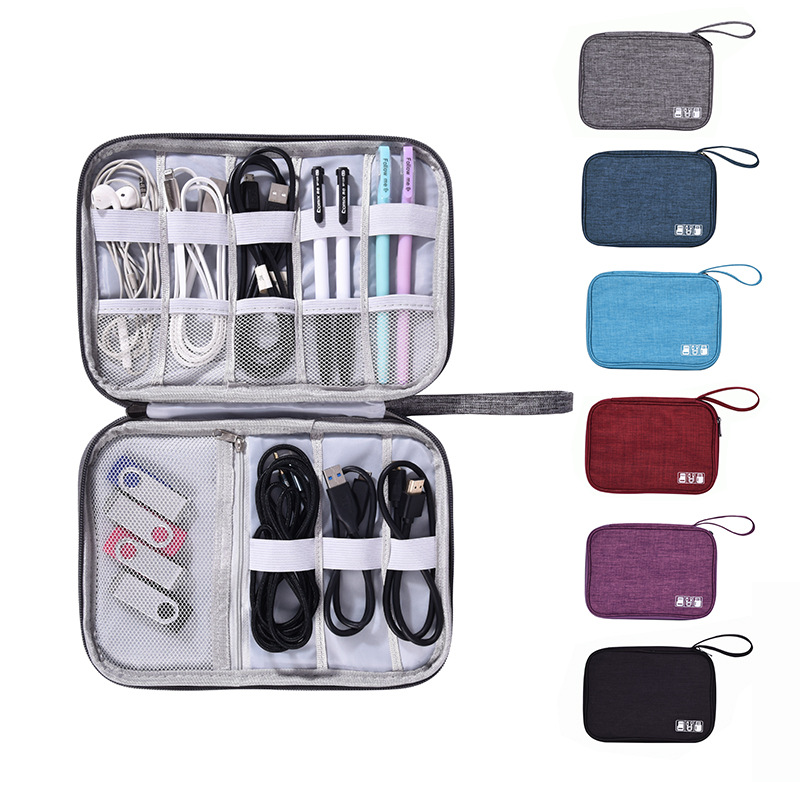 Runhui Flat makeup brush storage bag, multi-functional travel storage bag, Makeup pen case, Oxford Cloth hand-held makeup bag Specification drawing