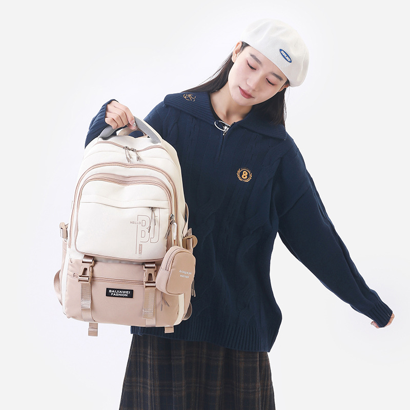 Korean-style casual shoulder bag for primary school students in grades five and six, fashionable and lightweight, as well as a durable and spine support bag for junior and senior high school students details Picture