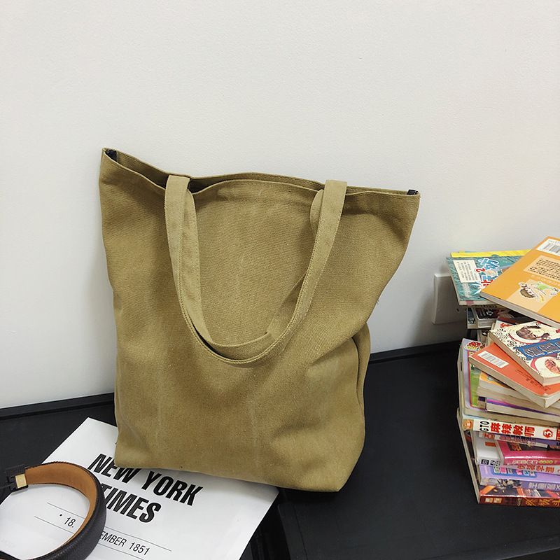 2024 New Japanese and Korean ins canvas bags and cloth bags for girls, versatile large-capacity men's single-shoulder bags, artistic tote bags Specification drawing