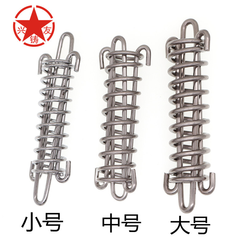 Pet dog leash explosion-proof tension spring, 304 stainless steel buffer shock-absorbing dog chain spring, canvas tent spring details Picture