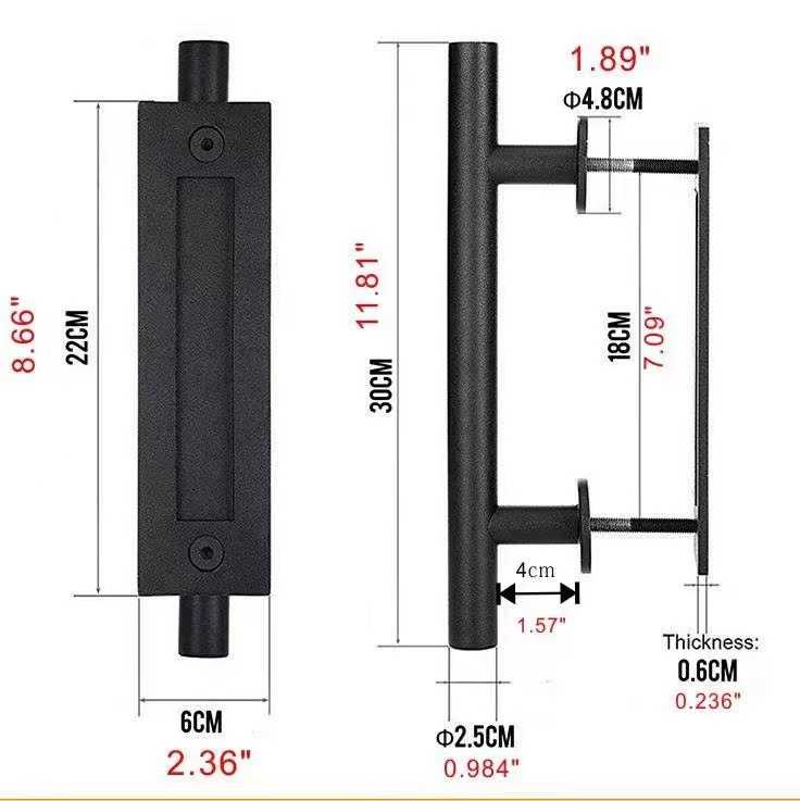 Barn door, American-style handle, door handle, double-sided handle, simple wooden door handle, home decoration hardware and building materials manufacturer approval Application Scenario