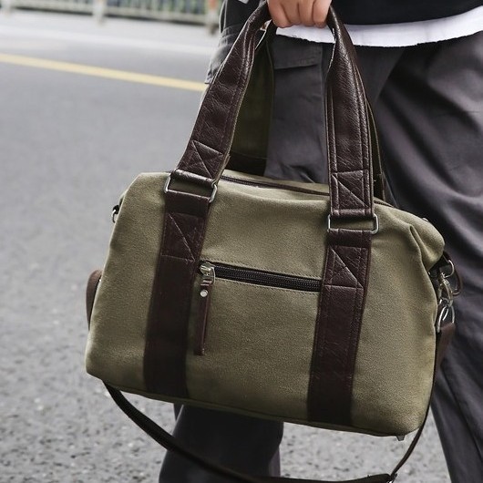 Retro large-capacity travel bags, luggage bags, fashionable and trendy canvas bags, men's bags, shoulder bags, casual handbags, women's bags full figure