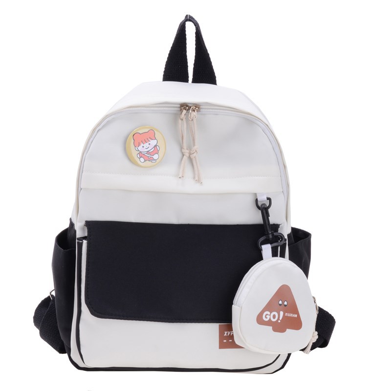 New children's kindergarten small schoolbag with contrasting colors, travel backpack, fashionable, lightweight and lightweight, cute backpack for 3-6 years old Item Picture