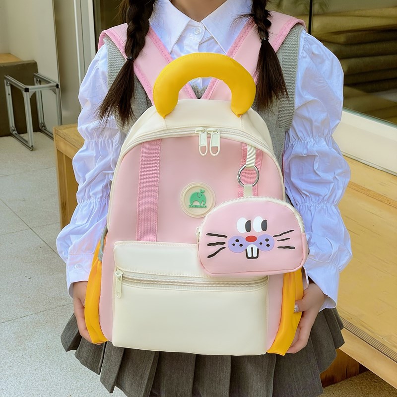 New cartoon kindergarten schoolbag for children, cute and lightweight backpack for primary school students and babies, color-matched backpacks for study Tours Application Scenario