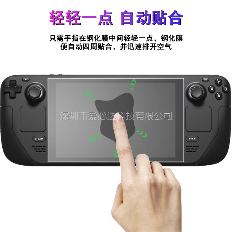 Suitable for Steam Deck OLED game console tempered film and Steam Deck screen purple light glass film Specification drawing