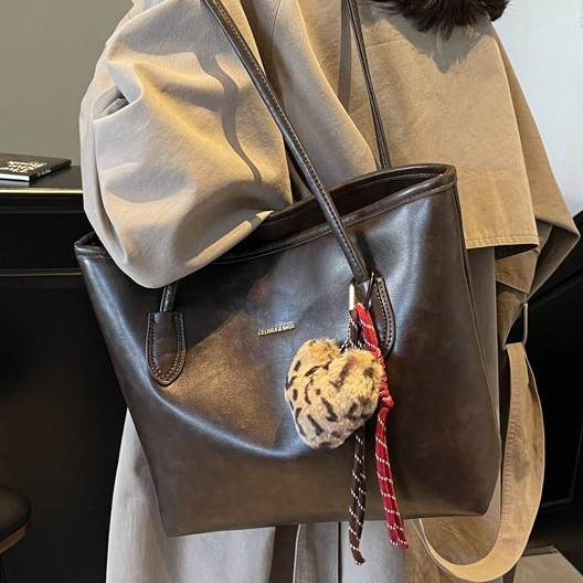 Fashionable autumn and winter new women's handbag, high-end texture, large capacity, lazy commuting bag for work, casual single-shoulder bag Specification drawing