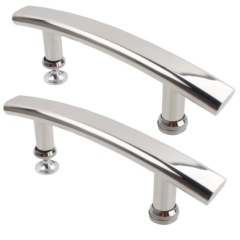 Thickened 304 stainless steel shower room handle, shower room glass sliding door handle, handrail hole spacing 145mm Application Scenario