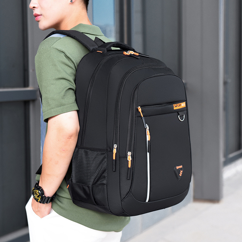 New cross-border men's backpack made of Oxford fabric, large-capacity and lightweight business backpack, men's casual and lightweight student schoolbag details Picture