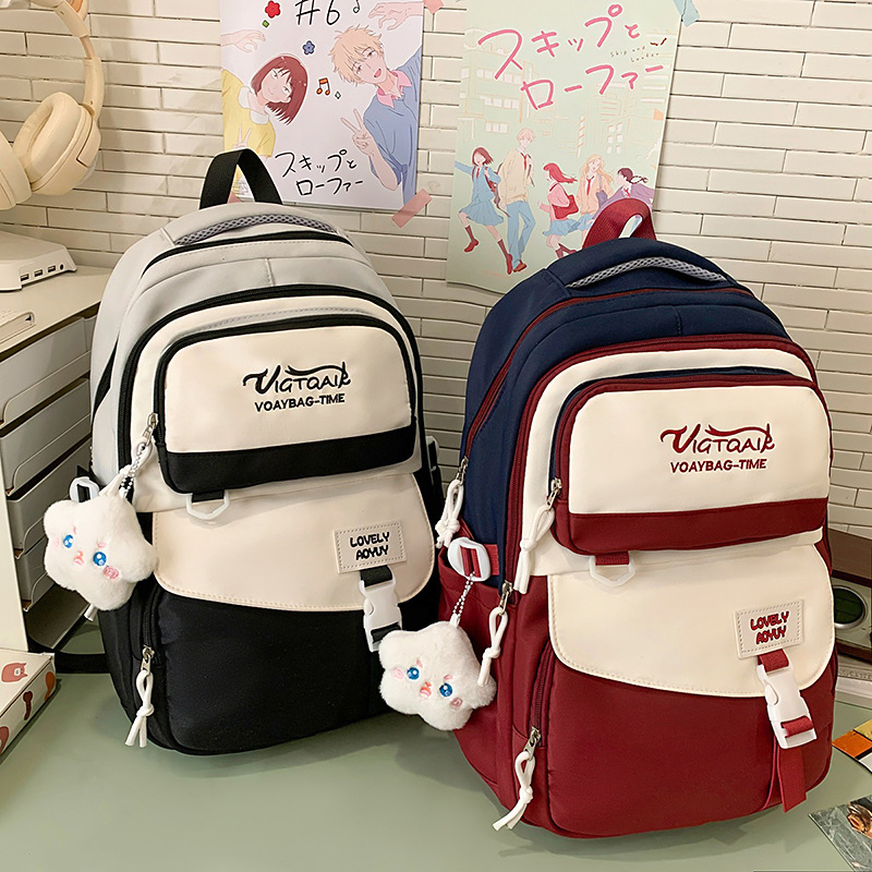 Dopamine backpack on Instagram, fresh and cute color matching for middle and high school students, trendy travel backpack for primary school students, large capacity full figure