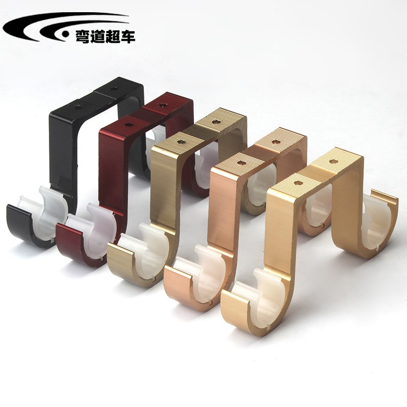 Thickened load-bearing double-pole ceiling, Roman pole, curtain pole, double-top curtain rack, bracket and support frame details Picture