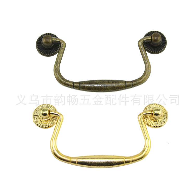 Home handles, antique-style handles, brocade boxes, wooden box handles, retro handles, drawer handles, cabinet handles, strip handles details Picture