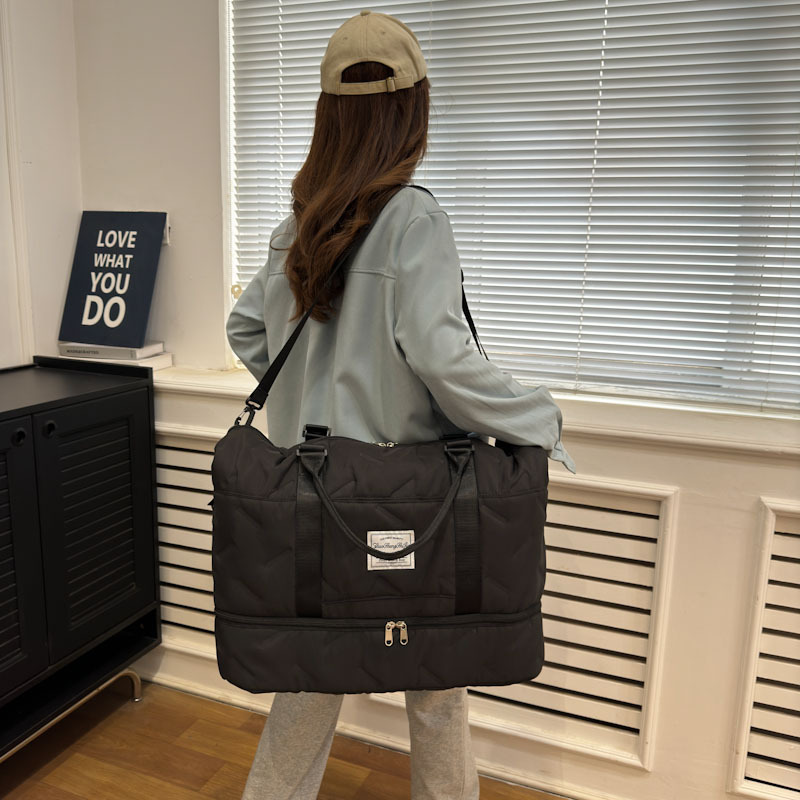Wholesale dry-wet separation fashionable fitness bags, large-capacity women's yoga bags, and short-distance hand-carry travel bags with handles Specification drawing
