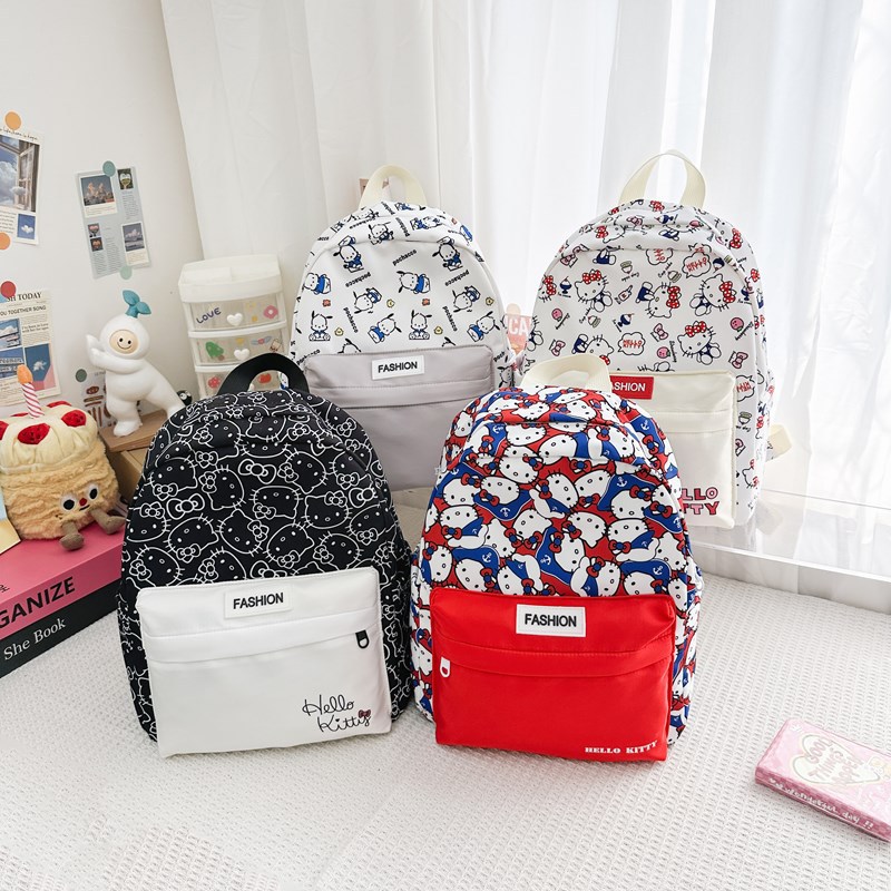 Children's schoolbags, backpacks, girls' portable, large-capacity, cute, trendy and fashionable backpacks, niche graffiti schoolbags full figure