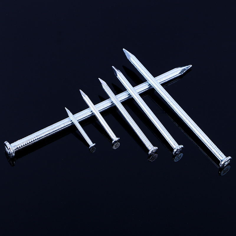 Factory-price wholesale of white iron nails, galvanized cement nails, 30mm multi-specification steel nails, strength cement wall steel nails Specification drawing
