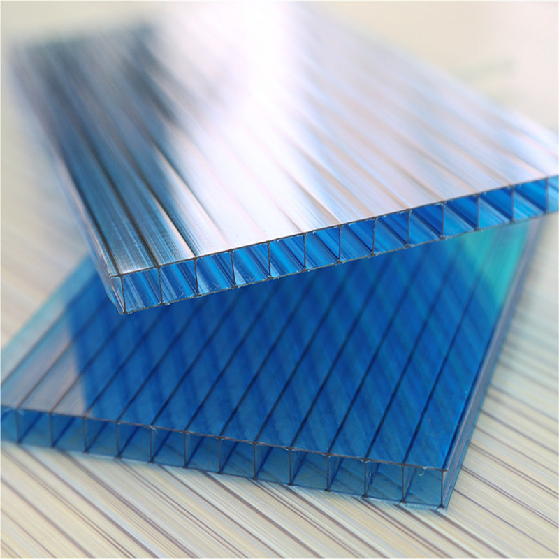 Wholesale of four-layer UV-resistant greenhouse light-transmitting panels, 8mm transparent polycarbonate sheets, pc impact-resistant sheets and honeycomb sheets details Picture