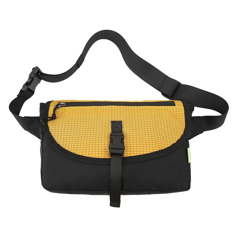 New casual couple's chest bag, Korean style Instagram simple color-blocking single-shoulder bag, street trend lightweight crossbody bag Item Picture