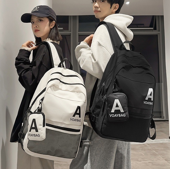 2024 New large-capacity, fashionable and versatile backpack, travel and commuting bag, high school and college student computer backpack full figure