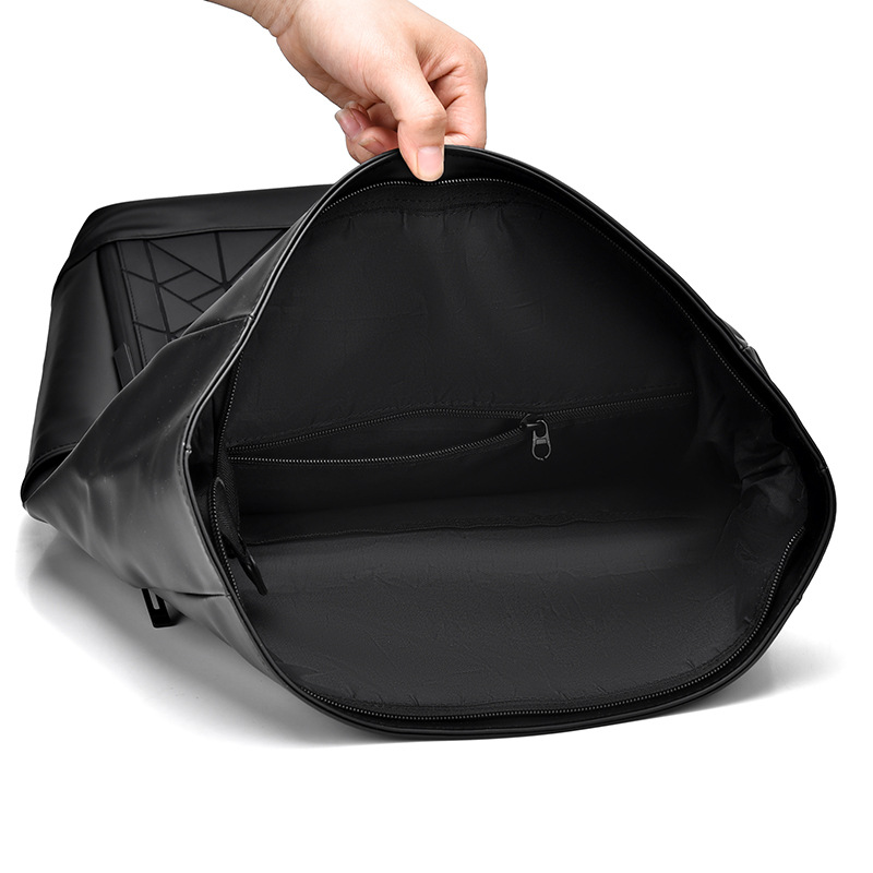 Geometric diamond-shaped men's backpack, fashionable, large-capacity, high-end student schoolbag, personalized reflective computer bag Application Scenario