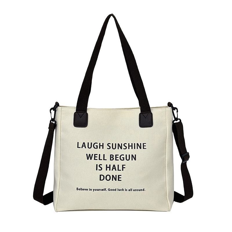 Korean version hand-held tote bag with large capacity, new printed underarm single-shoulder bag from Japan and South Korea, student casual commuting crossbody bag Item Picture