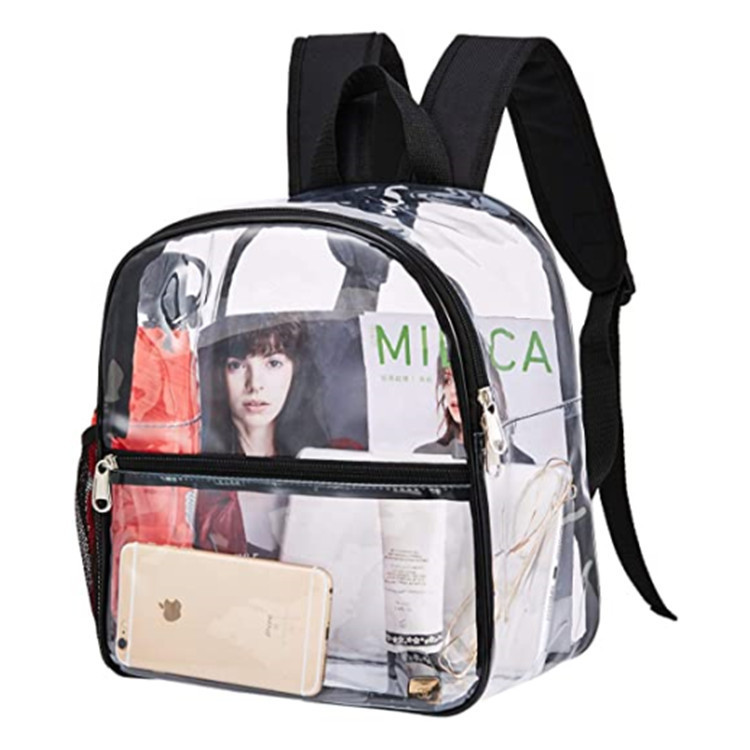 Cross-border PVC transparent backpack, sports factory bag, large-capacity, simple student schoolbag processing and customization Application Scenario