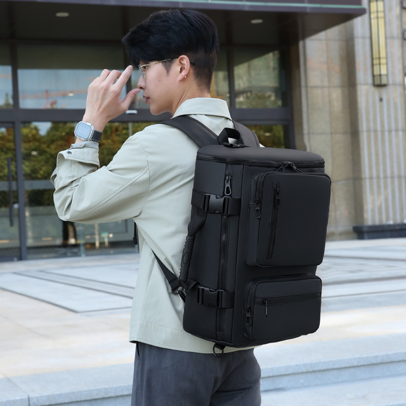 Business backpack, men's multi-functional travel bag, large-capacity hand-held bag, shoulder crossbody travel backpack, computer bag details Picture