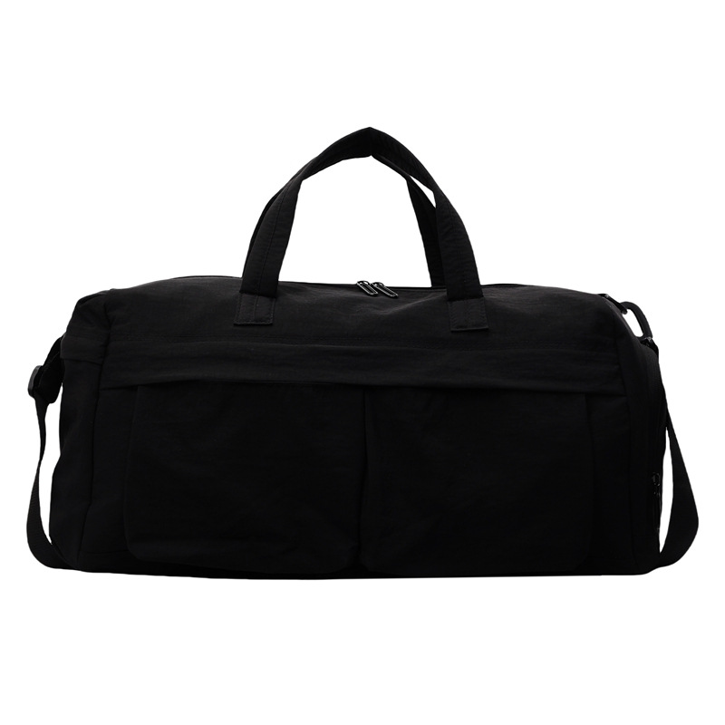New college-style large-capacity nylon fabric travel bag, fitness training shoes, warehouse clothing bag, short business trip case, handle Item Picture