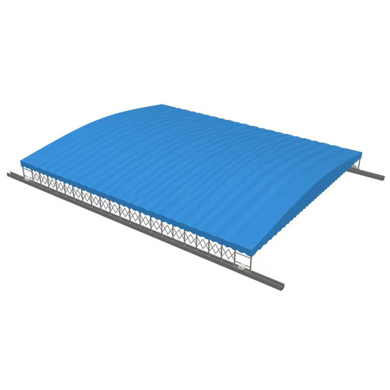 Large outdoor warehouse factory passageways, suspended electric canopies, basketball sliding sunshade canopies, night snack activity canopies Item Picture
