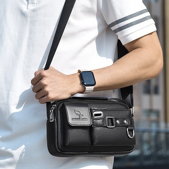 Men's handbags, business men's briefcases, horizontal computer bags, single-shoulder crossbody bags, trendy large capacity, cross-border Application Scenario