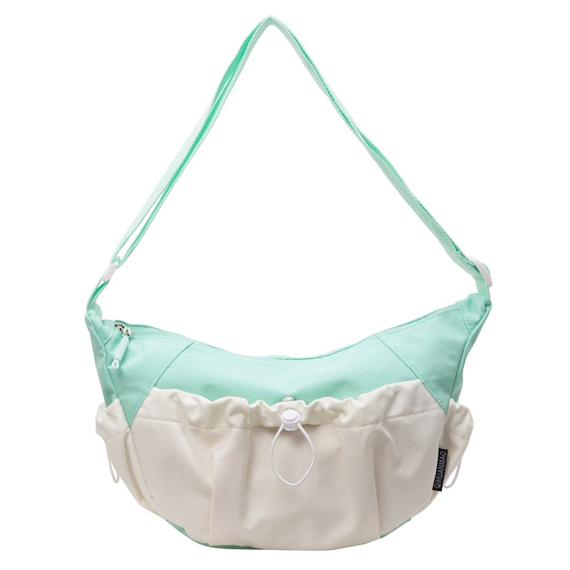 A new, niche, color-blocking, lightweight outdoor backpack for casual girls with a large capacity drawstring opening in 2025 Item Picture