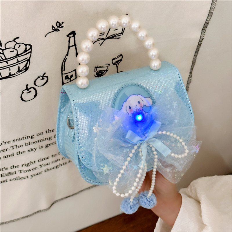 Flash Kumi handbag, children's crossbody small bag, Princess Melody Fashionable and cute girl shoulder bag full figure